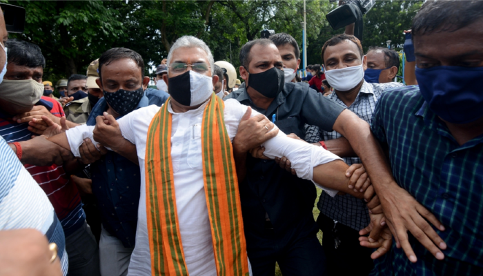 BJP’s Dilip Ghosh, Suvendu Adhikari, others detained for protesting on &#039;Khela Hobe Diwas&#039;