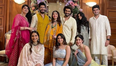 Sonam Kapoor shares photos from Antra Marwah godh bharai featuring Arjun Kapoor, Rhea Kapoor and others