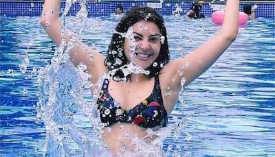 Kajal Aggarwal gets back in the swim of things with pool pics in a stunning black bikini!