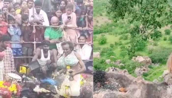 Horrific! Priest falls to death from cliff while dancing in Andhra Pradesh