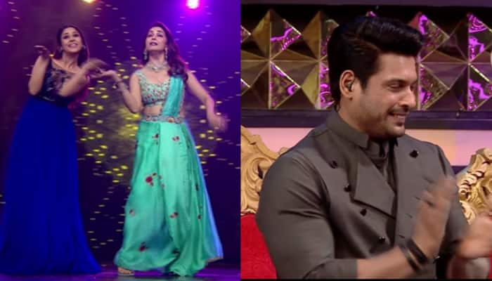 Madhuri Dixit, Shehnaaz Gill burn Dance Deewane stage with their dance moves, Sidharth Shukla applauds - Watch viral video