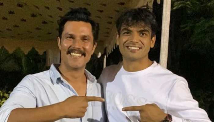 Randeep Hooda meets Olympic hero Neeraj Chopra