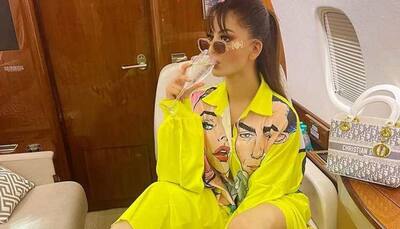 Urvashi Rautela boards private jet in style, flaunts her Christian Dior lady bag worth Rs 15 lakh - Pic proof