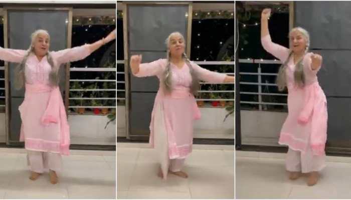 Kya baat hai! Watch internet&#039;s &#039;dancing daadi&#039; groove to SRK, Madhuri Dixit’s superhit song