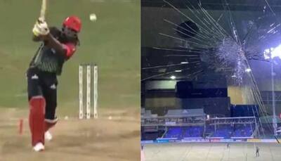 Chris Gayle hits glass-shattering SIX against Barbados Royals in CPL 2021 - Watch video