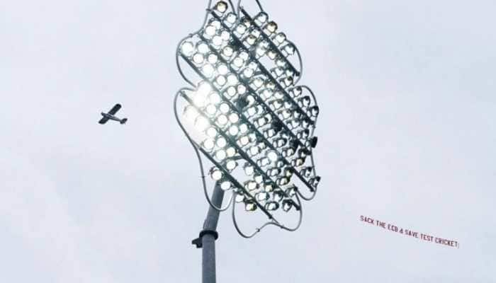 India vs England 3rd Test: Plane with banner &#039;sack ECB and save Test cricket&#039; flies over Leeds stadium - WATCH