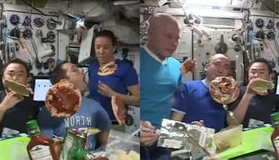 Astronauts eat floating pizza in space, internet is amazed at this video of International Space Station- Watch 