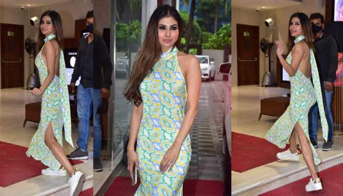 Mouni Roy&#039;s wardrobe malfunction caught on camera, gets papped as she runs to her car - Watch