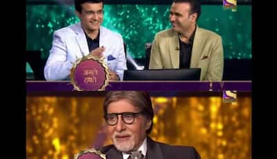 KBC 13: Virender Sehwag pulls Sourav Ganguly’s leg on Greg Chappell issue, Amitabh Bachchan does THIS