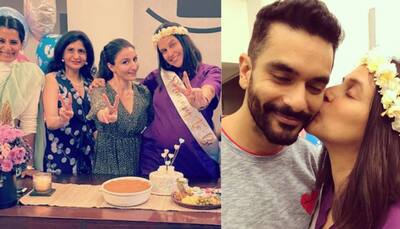 Neha Dhupia gets the ‘sweetest’ baby shower surprise, Soha Ali Khan and hubby Angad Bedi are part of it - In Pics