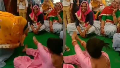 Haryanvi Naagin dance? Ghungat clad women grooving to the beats - Watch