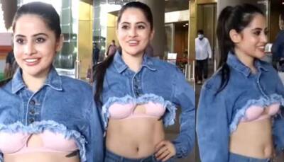 Bigg Boss OTT fame Urfi Javed shows off her bra under ripped denim jacket, gets trolled - Watch
