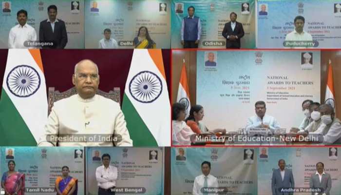 Teachers&#039; Day 2021: President Ramnath Kovind hands National Teachers&#039; Award to 44 educators