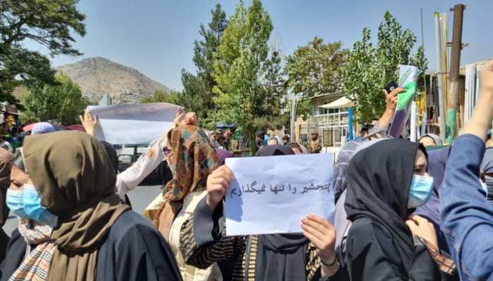 Afghan women lead protests outside Pak embassy in Kabul
