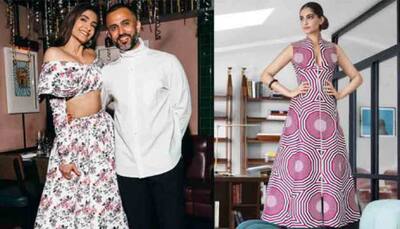 Anand Ahuja reacts as wife Sonam Kapoor poses on their Rs 18 lakh sofa in boots