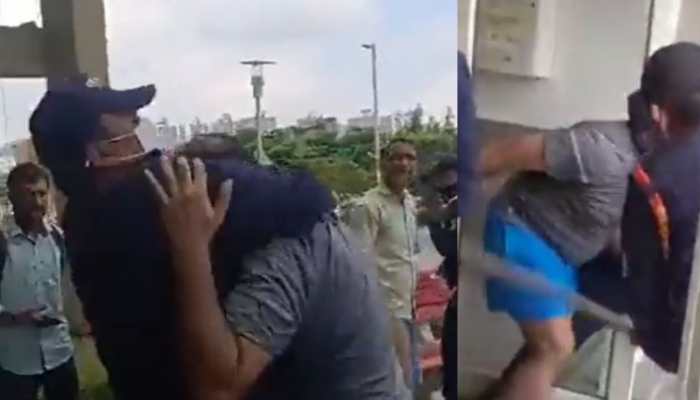 Residents of posh Noida society beaten up by security guards - Watch!