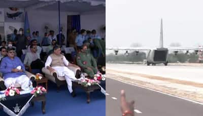 Emergency landing strip for IAF planes on Barmer national highway inaugurated, Rajnath Singh, Nitin Gadkari attend