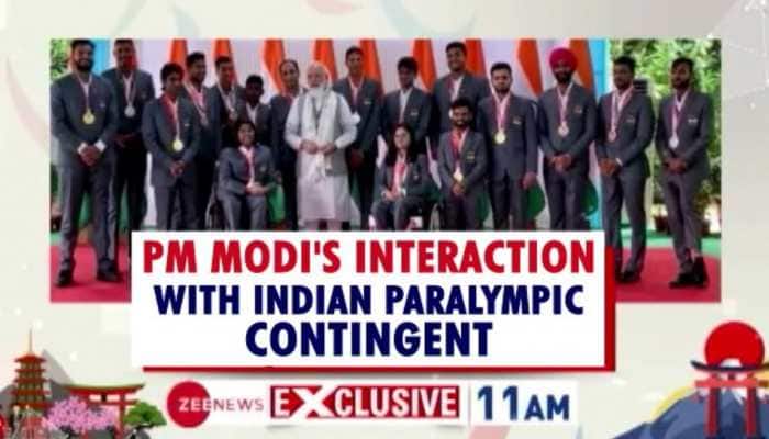 PM Narendra Modi&#039;s interaction with Indian Paralympic contingent, watch exclusive video on Zee News at 11 AM on Sunday
