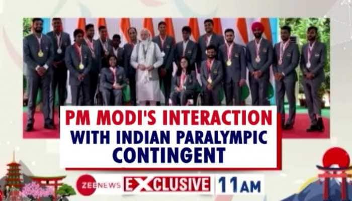 PM Narendra Modi's interaction with Indian Paralympic contingent, watch exclusive video on Zee News at 11 AM on Sunday