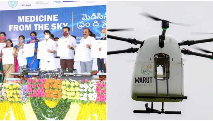 Telangana launches &#039;Medicines from the Sky&#039; project, conducts first successful trial run