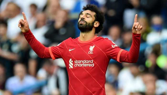 Mohamed Salah joins 100 club as Liverpool hammer Leeds in match marred by Harvey Elliott injury