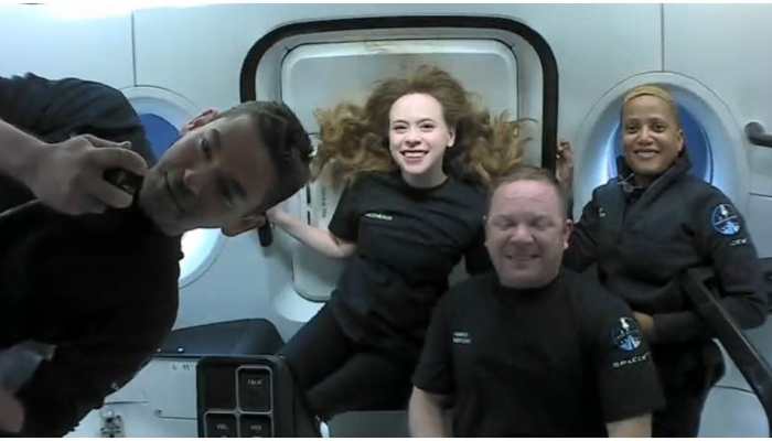 Tom Cruise talks to SpaceX's Inspiration4 crew members orbiting in Dragon capsule