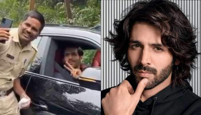 Kartik Aaryan gets lost on the road, excited cops ask him for selfie in viral video! - Watch 