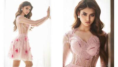 Urvashi Rautela's blush pink embroidered skirt dress is worth Rs 25 lakh - See Pics