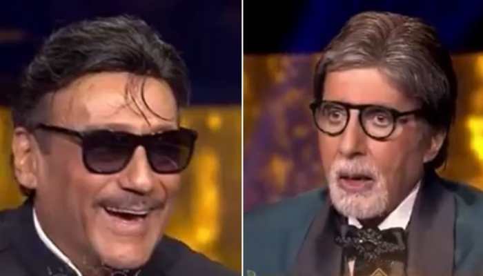 KBC 13: Amitabh Bachchan mimicks Jackie Shroff&#039;s &#039;Bhidu&#039; language, asks him reason behind it!