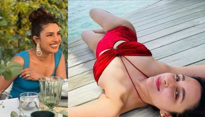 Priyanka Chopra asks Parineeti if she&#039;s the inspiration behind her latest red hot monokini look! 