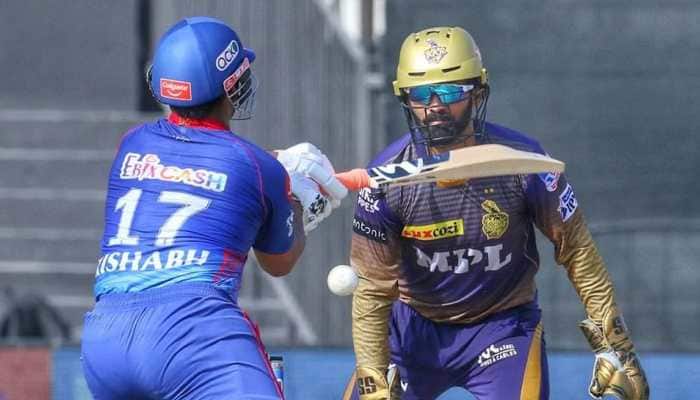 IPL 2021: Rishabh Pant almost knocks out Dinesh Karthik with bat, KKR player&#039;s reaction win hearts - watch video