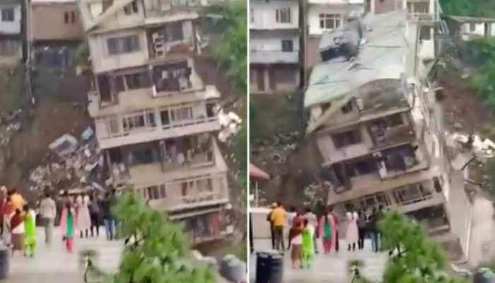 Multi-storey building collapses in Shimla due to landslide, horrific visuals go viral