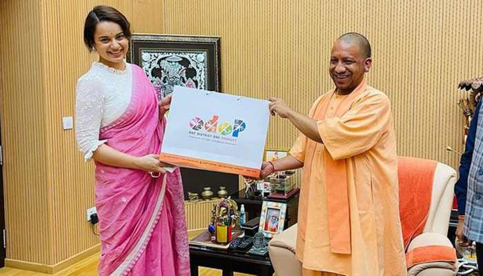 Kangana meets UP CM Yogi Adityanath, named brand ambassador of &#039;One District One Product&#039; scheme