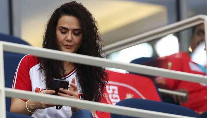 Punjab Kings co-owner and Bollywood star Preity Zinta. (Source: Twitter)
