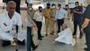 Stopped at Lucknow airport, Chhattisgarh CM Bhupesh Baghel sits on the floor