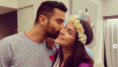 Angad Bedi 'steals' a kiss from wife Neha Dhupia at hospital, shares photo