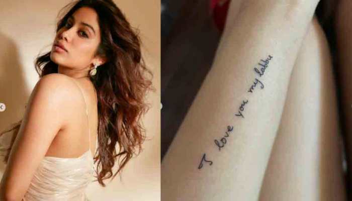 Janhvi Kapoor gets a tattoo of mom Sridevi&#039;s handwritten note, see photo 