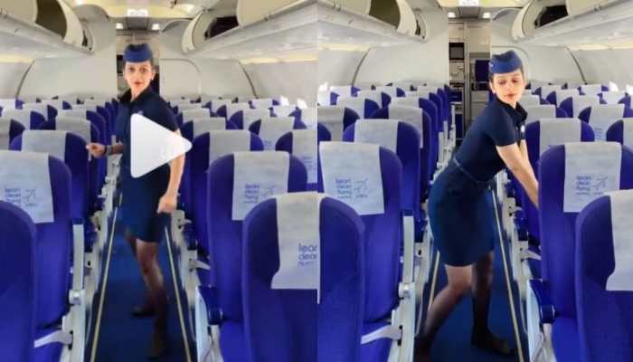IndiGo air hostess dances to viral 'Touch It' song on flight - Watch video