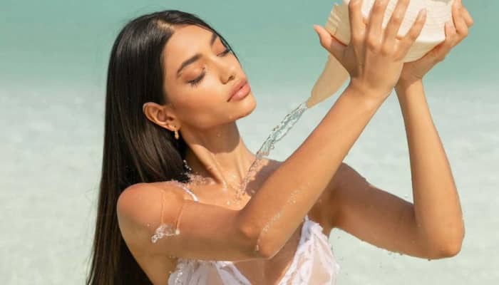 Ananya Panday sister Alanna Panday’s photos bathing in a white bikini at Arabian Sea go viral