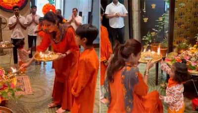 Shilpa Shetty performs puja at home with children, shares video