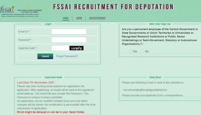 FSSAI Recruitment 2021: Apply for food analysts, technical officers and other posts at fssai.gov.in