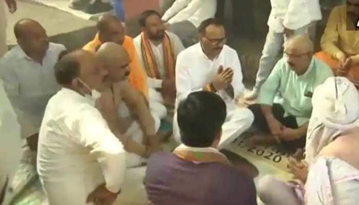 UP Law Minister Brajesh Pathak  meets kin of BJP worker, driver killed in Lakhimpur Kheri violence