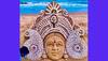 On Maha Ashtami, Sudarsan Pattnaik creates breathtaking Maa Durga sand art using seashells at beach - Watch