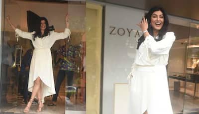 Sushmita Sen's oops moment averted as she trips on high heels - Watch