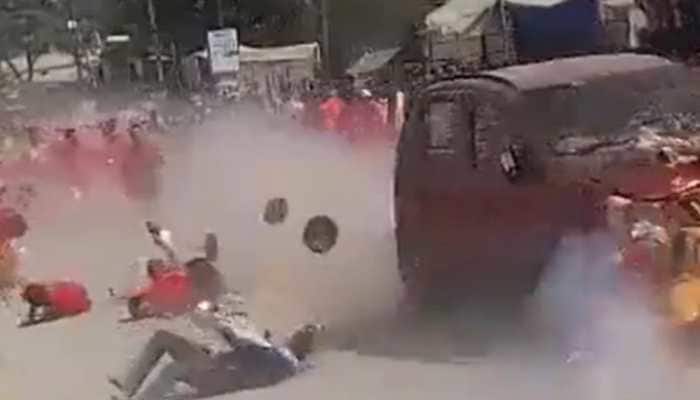 Chhattisgarh: One killed, 16 injured as speeding car runs into Durga immersion procession