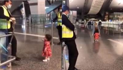 Adorable! Little girl asks airport security if she can hug her aunt goodbye- Watch viral video