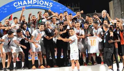 India beat Nepal to win 8th SAFF Championship title, skipper Sunil Chhetri equals Lionel Messi's record