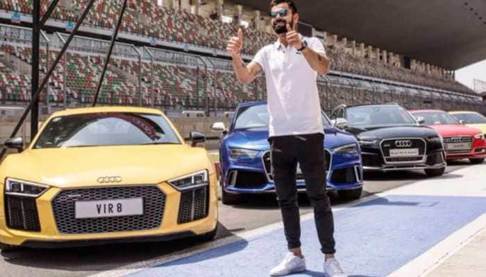 Indian skipper Virat Kohli loves life on the fast track and has a very impressive collection of top range cars in his garage. (Source: Twitter)