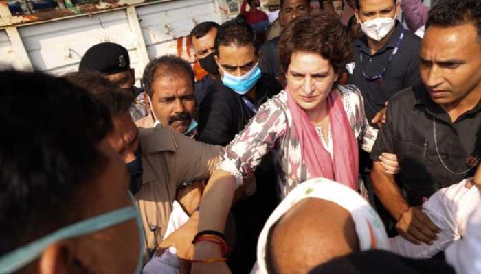 Priyanka Gandhi stopped from meeting family of sanitation worker who died in UP police custody