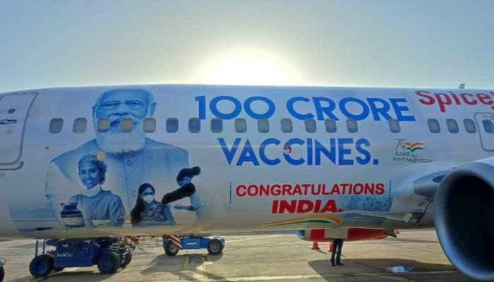 SpiceJet reveals special Boeing 737 livery to celebrate 100 crore vaccine doses in India